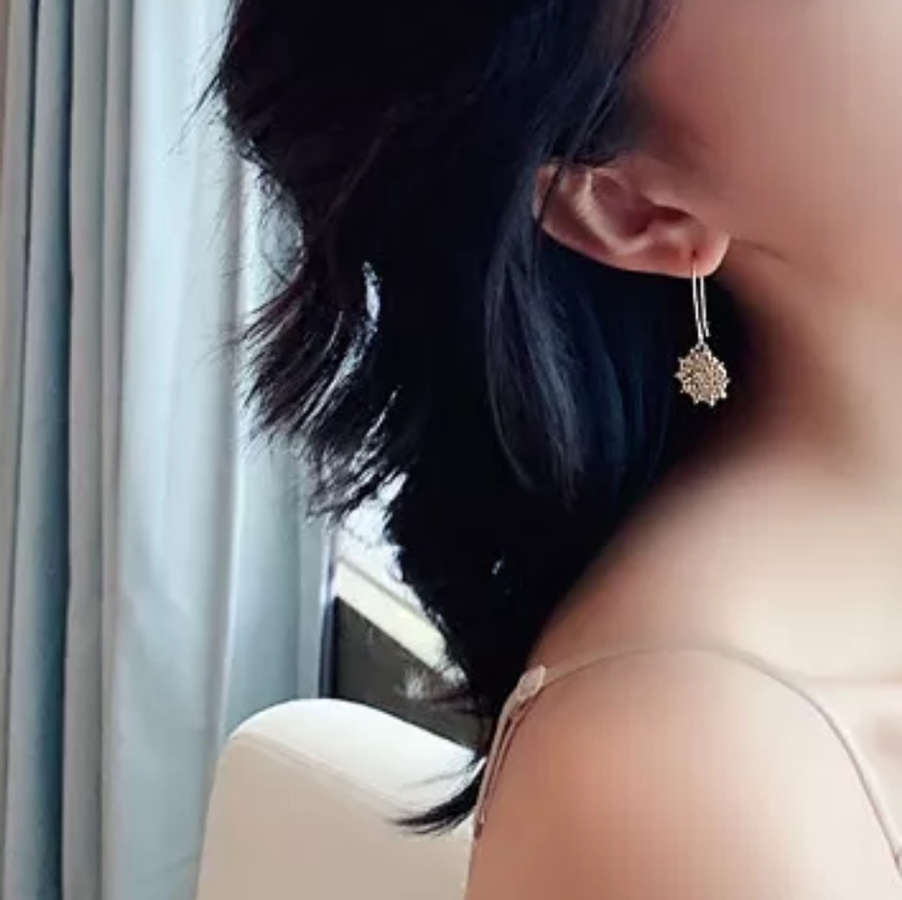 ๐โจ 925 Medallion Drop Earrings - Picture 3 of 3